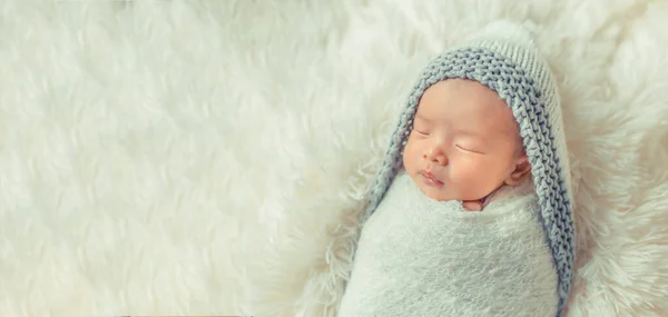 Adorable Nouveau Dormant Dans Une Chambre Confortable Mignon Portrait Bébé — Photo