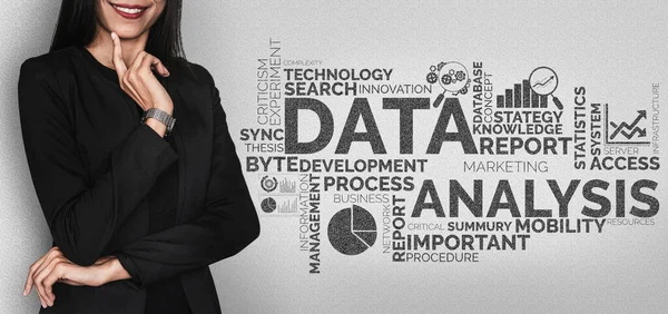 Data Analysis Business Finance Concept Interface Graphique Montrant Technologie Informatique — Photo
