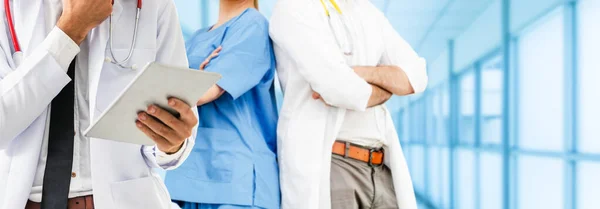 Gruppo Persone Sanitarie Medico Professionista Che Lavora Nello Studio Ospedaliero — Foto Stock