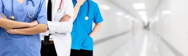 Gruppo Persone Sanitarie Medico Professionista Che Lavora Nello Studio Ospedaliero — Foto Stock