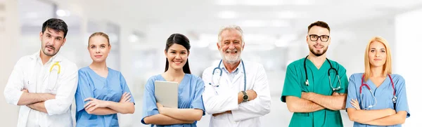 Grupo Personas Salud Médico Profesional Que Trabaja Consultorio Del Hospital — Foto de Stock