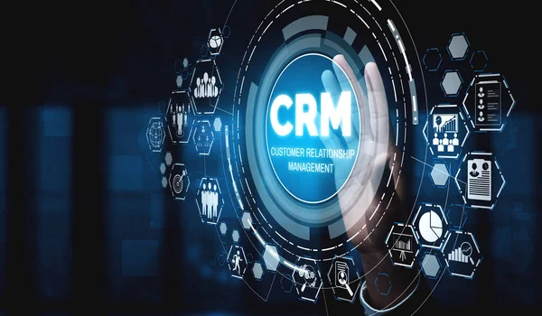 Crm Customer Relationship Management Business Sales Marketing System Concept Presented — Stock fotografie