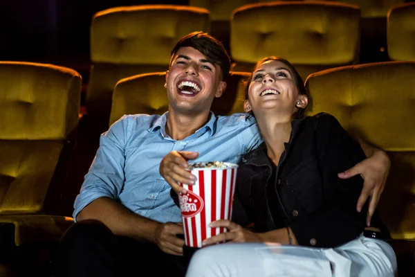 Les Gens Regardent Des Films Cinéma Activité Récréative Groupe Concept — Photo