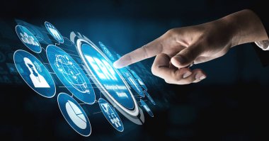 Girişim Kaynak Yönetimi ERP yazılım sistemi modern grafik arayüzünde sunulmuştur. Şirket kaynaklarını yönetmek için geleceğin teknolojisini göstermektedir..