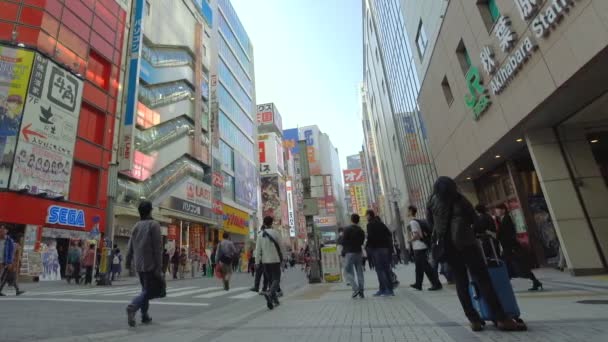 Menschen in Akihabara, Tokio Japan. — Stockvideo