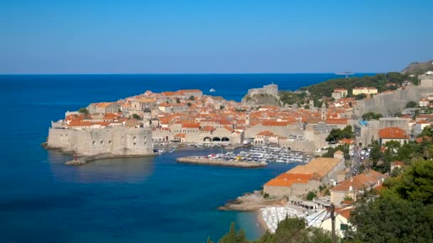 Dubrovnik Gamla stan, Dalmatien, Kroatien — Stockvideo