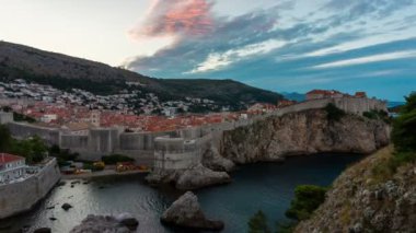 Hırvatistan 'daki Dubrovnik Eski Kasabasının Zaman Süreleri