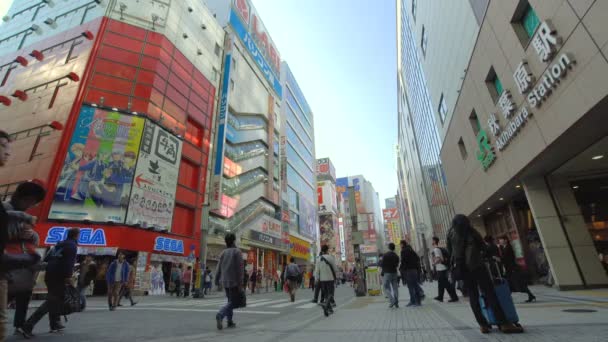 Menschen in Akihabara, Tokio Japan. — Stockvideo