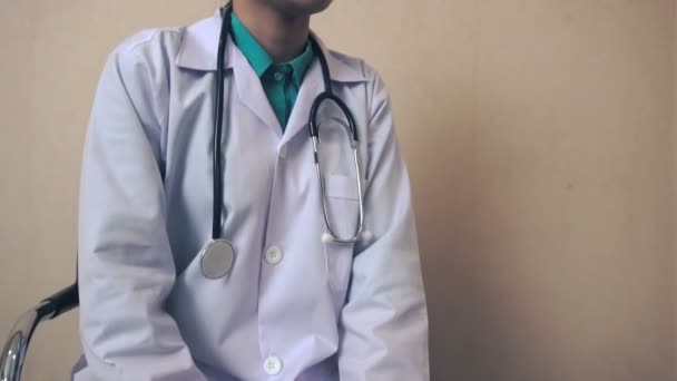 Mulher Grávida e Ginecologista Médica do Hospital — Vídeo de Stock