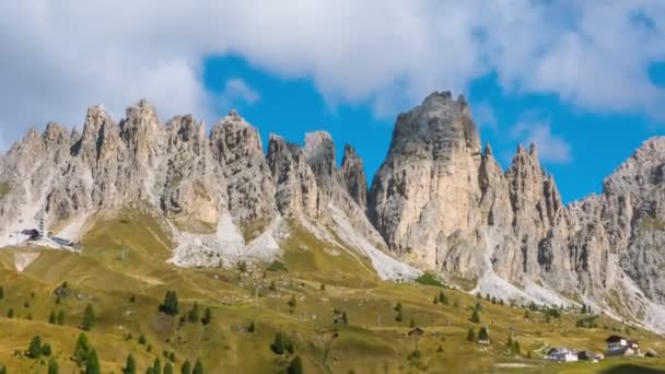 Hora Lapse das Dolomitas Itália, Pizes de Cir Ridge — Vídeo de Stock