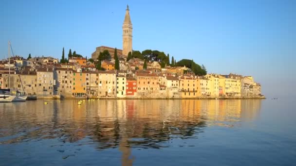 Rovinj, Chorwacja - Piękna panorama miasta — Wideo stockowe