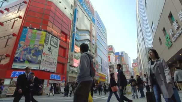 Menschen in Akihabara, Tokio Japan. — Stockvideo