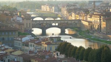 Florence Skyline - Ponte Vecchio Köprüsü, İtalya