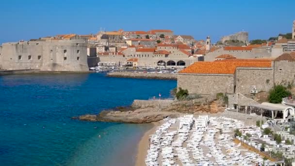 Dubrovnik Cidade Velha, Dalmácia, Croácia — Vídeo de Stock