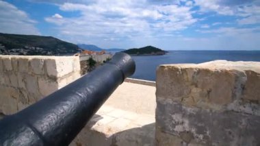 Hırvatistan 'ın Dubrovnik Eski Kenti' nin tarihi duvarı.