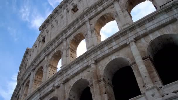Rom Colosseum Nära upp Visa i Rom, Italien — Stockvideo