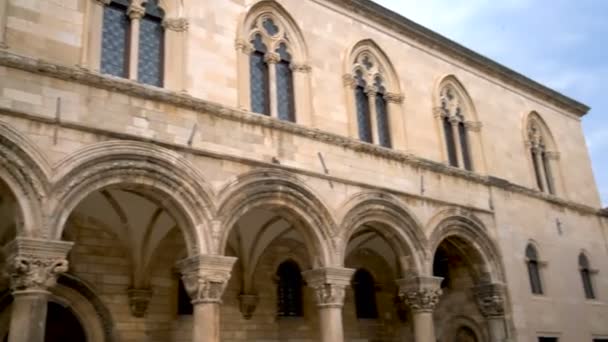 Catedral y Rectores Palacio, Dubrovnik, Croacia. — Vídeo de stock