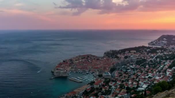 Air View Time Lapse του Ντουμπρόβνικ, Κροατία — Αρχείο Βίντεο