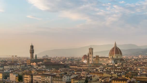 Time Lapse of Florence City Skyline Olaszországban — Stock videók