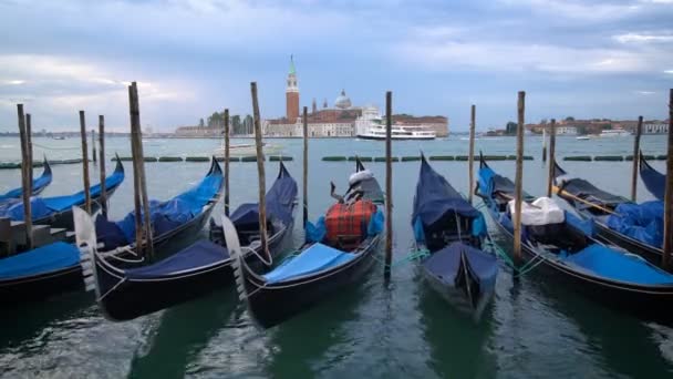 Venedig Italien - Canal Grande, San Giorgio Maggiore — Stockvideo