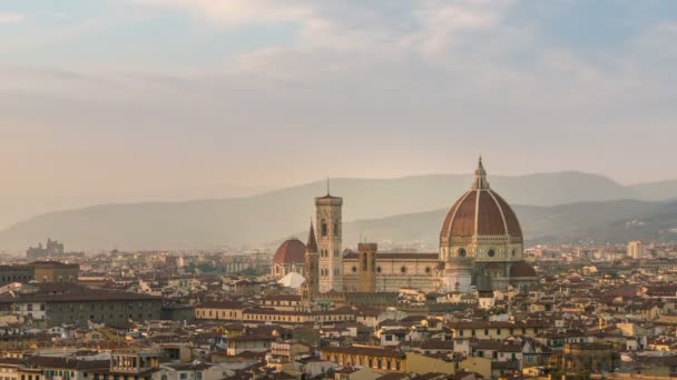 Time Lapse of Florence City Skyline Olaszországban — Stock videók