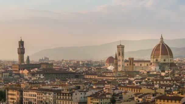 Время в небе над Флоренцией в Италии — стоковое видео