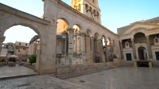 Diocletians Sarayı, Split, Hırvatistan — Stok video
