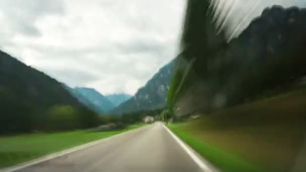 Time Lapse Driver POV Italia Autostrada delle Dolomiti — Video Stock