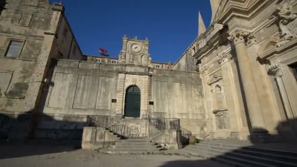 Catedral de Dubrovnik en Dubrovnik, Croacia — Vídeo de stock