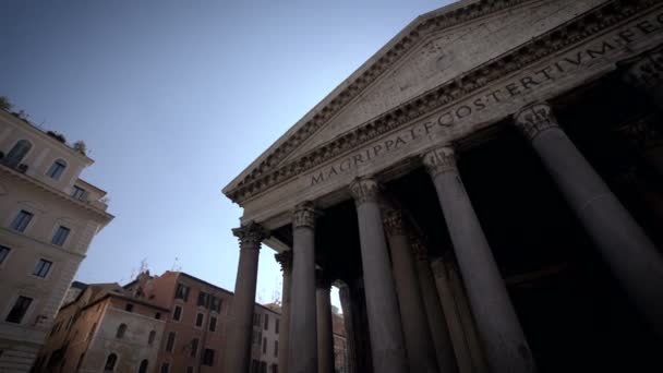 Пантеон в Риме, Италия — стоковое видео