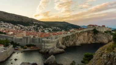 Hırvatistan 'daki Dubrovnik Eski Kasabasının Zaman Süreleri