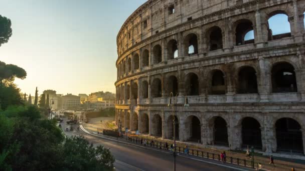 İtalya 'da Roma Kolezyumunun zaman aşımı — Stok video