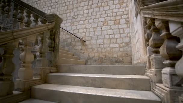 Hırvatistan 'ın Dubrovnik kentindeki rektör sarayı — Stok video