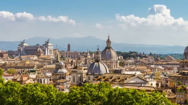 Time Lapse de Roma Skyline en vista panorámica — Vídeos de Stock