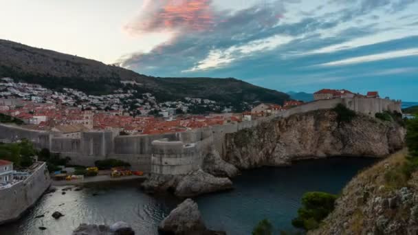 Time Lapse of Dubrovnik Old Town in Croatia — Stock video