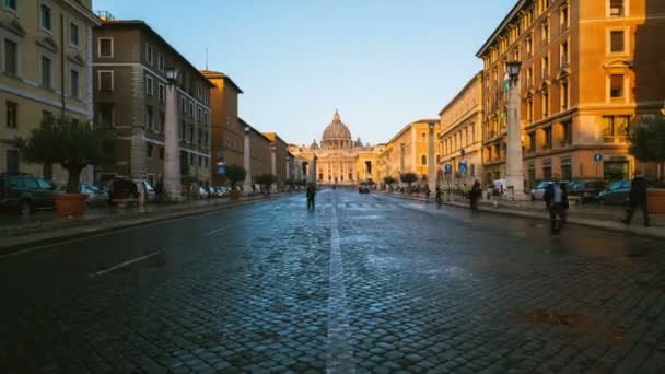 Time lapse della Basilica di San Pietro in Vaticano, Roma — Video Stock