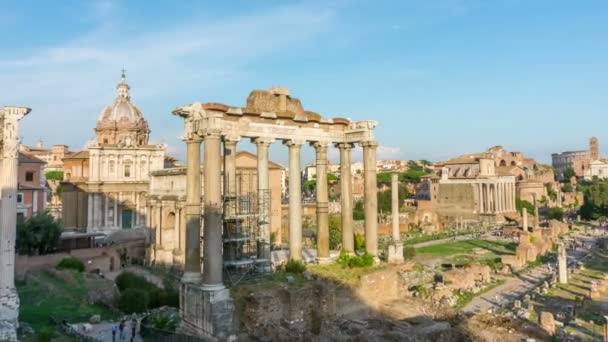 Forum för romersk tid i Rom, Italien — Stockvideo