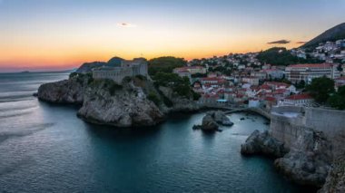 Hırvatistan 'daki Dubrovnik Eski Kasabasının Zaman Süreleri