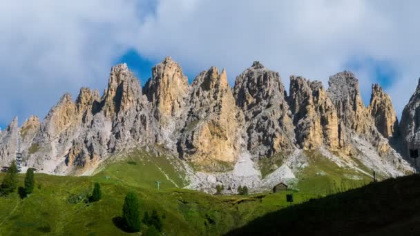 Upływ czasu Dolomitów Włochy, Pizes de Cir Ridge — Wideo stockowe