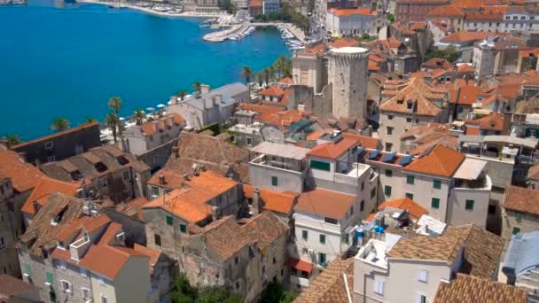 クロアチア分割の旧市街 — ストック動画