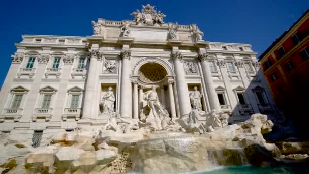 Fonte de Trevi em Roma, Itália — Vídeo de Stock