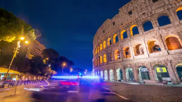 イタリアのローマコロッセオの時間経過 — ストック動画