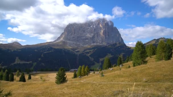 Dolomity Langkofel Itálie Krajina — Stock video