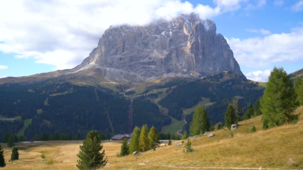 Dolomites Langkofel Itália Paisagem — Vídeo de Stock