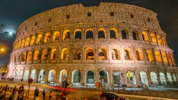 Časová prodleva Římského kolosea v Itálii — Stock video