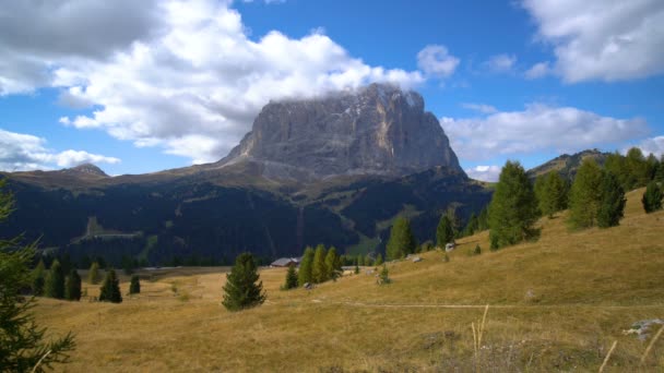 Dolomiten Langkofel Italien Landschaft — Stockvideo