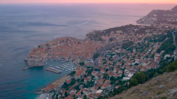 Vista aerea Dubrovnik centro storico — Video Stock