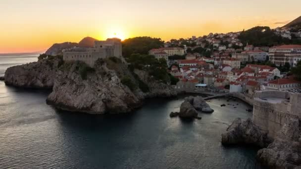 Zeitraffer der Altstadt von Dubrovnik in Kroatien — Stockvideo