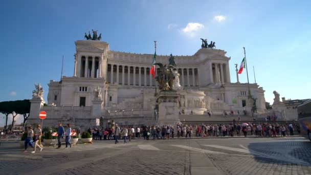 El Altare della Patria en Roma, Italia — Vídeo de stock