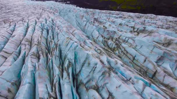 Svinafellsjokull Glacier in Vatnajokull, Iceland. — Stock Video